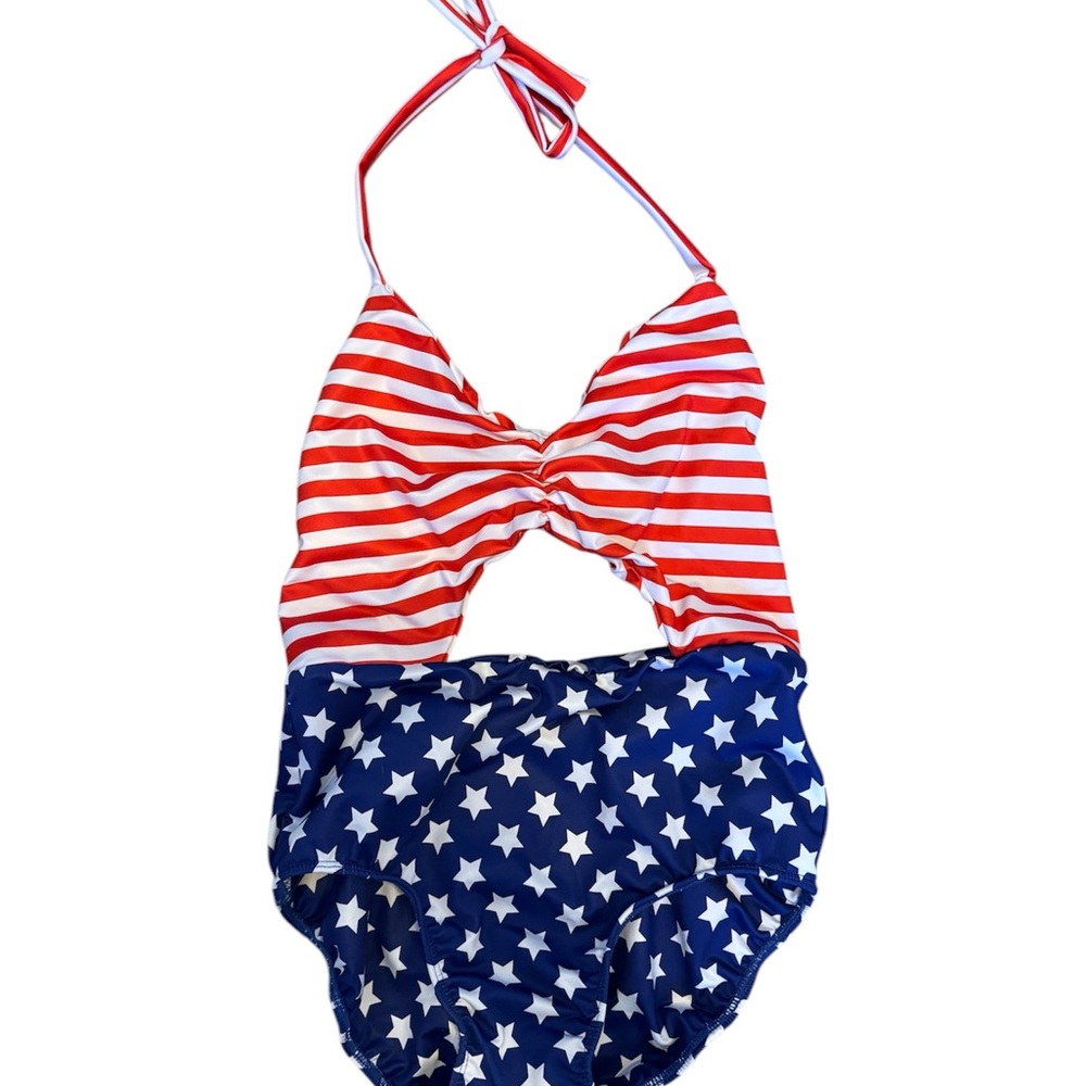 George Hats patriotic flag bikini size M